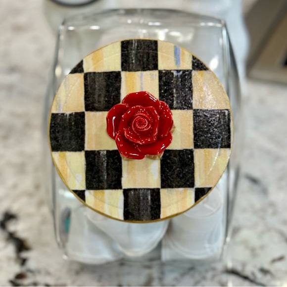 Hand Crafted Courtly Check cookie jar glass canister - Picture 5 of 7